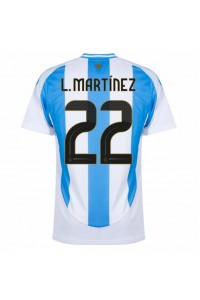 Argentinië Lautaro Martinez #22 Voetbaltruitje Thuis tenue Copa America 2024 Korte Mouw